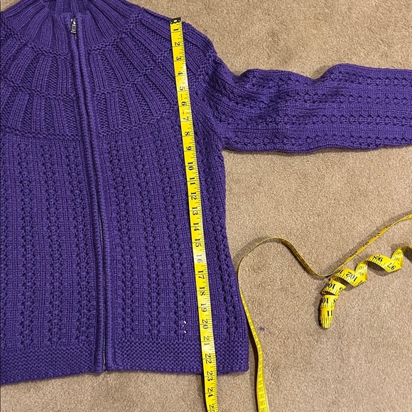 Talbots Rich Purple Cowl Neck Sweater - Picture 9 of 9